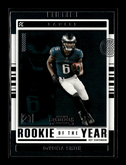 2021 Panini Contenders DeVonta Smith #ROY-DSM Rookie of the Year Contenders Emerald Philadelphia Eagles