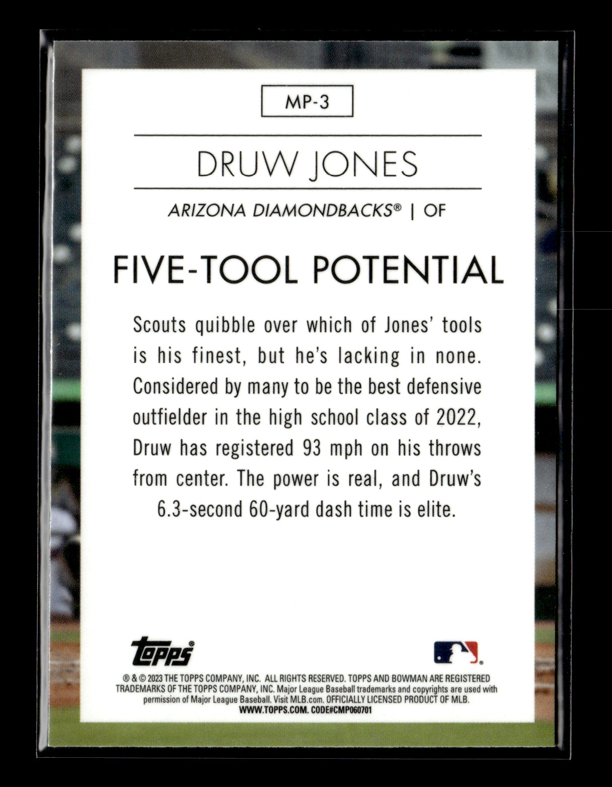 2023 Bowman Druw Jones #MP-3 Modern Prospects Arizona Diamondbacks