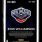 2019-20 Panini Chronicles Zion Williamson #292 New Orleans Pelicans