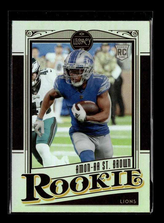 2021 Panini Chronicles Amon-Ra St. Brown #206 Legacy Update Rookies Silver Detroit Lions