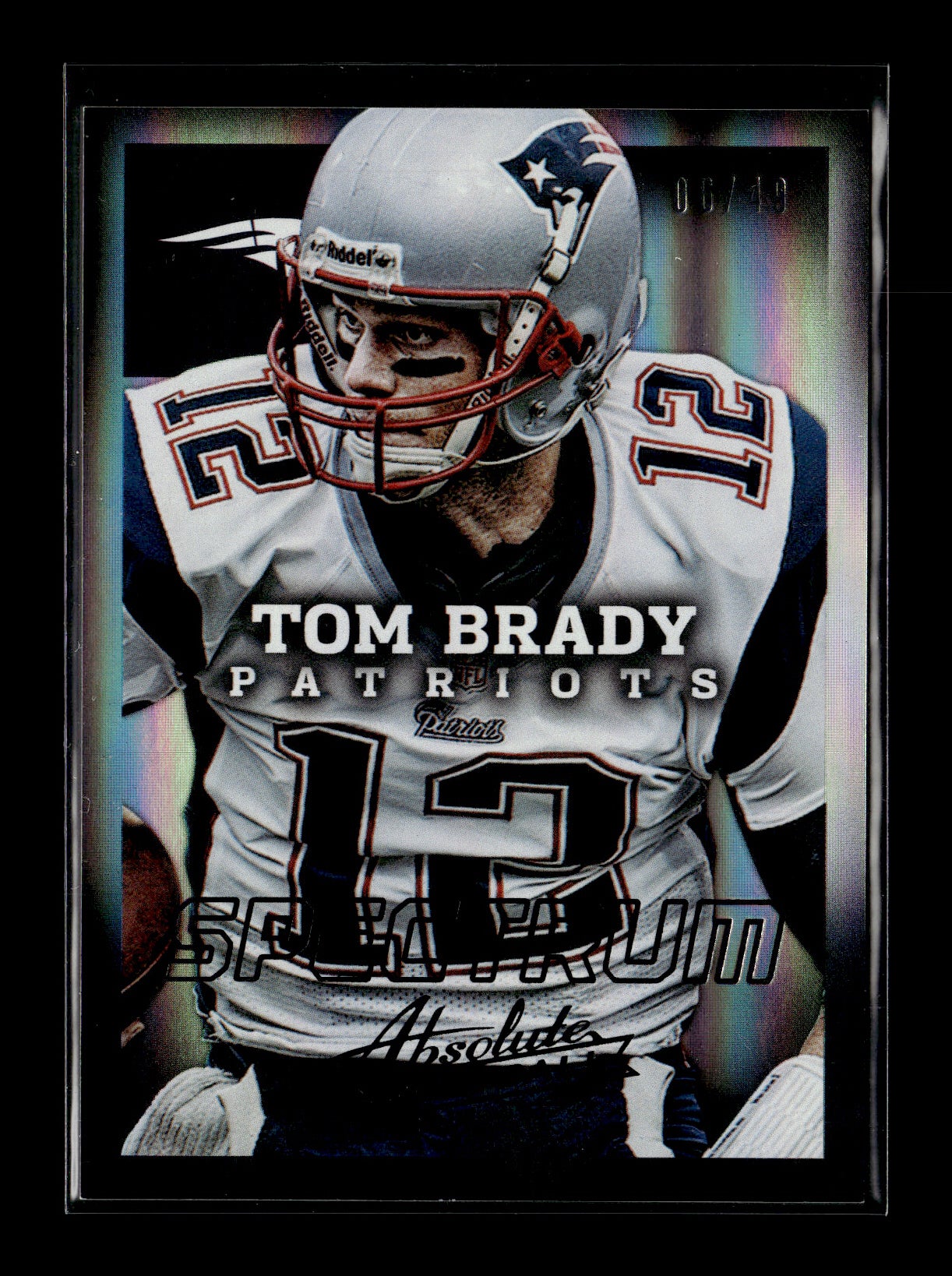 2013 Panini Absolute Tom Brady #58 Spectrum Black #/49 New England Patriots