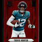 2025 Donruss Elite Travis Hunter #114 Red #/99 Jacksonville Jaguars