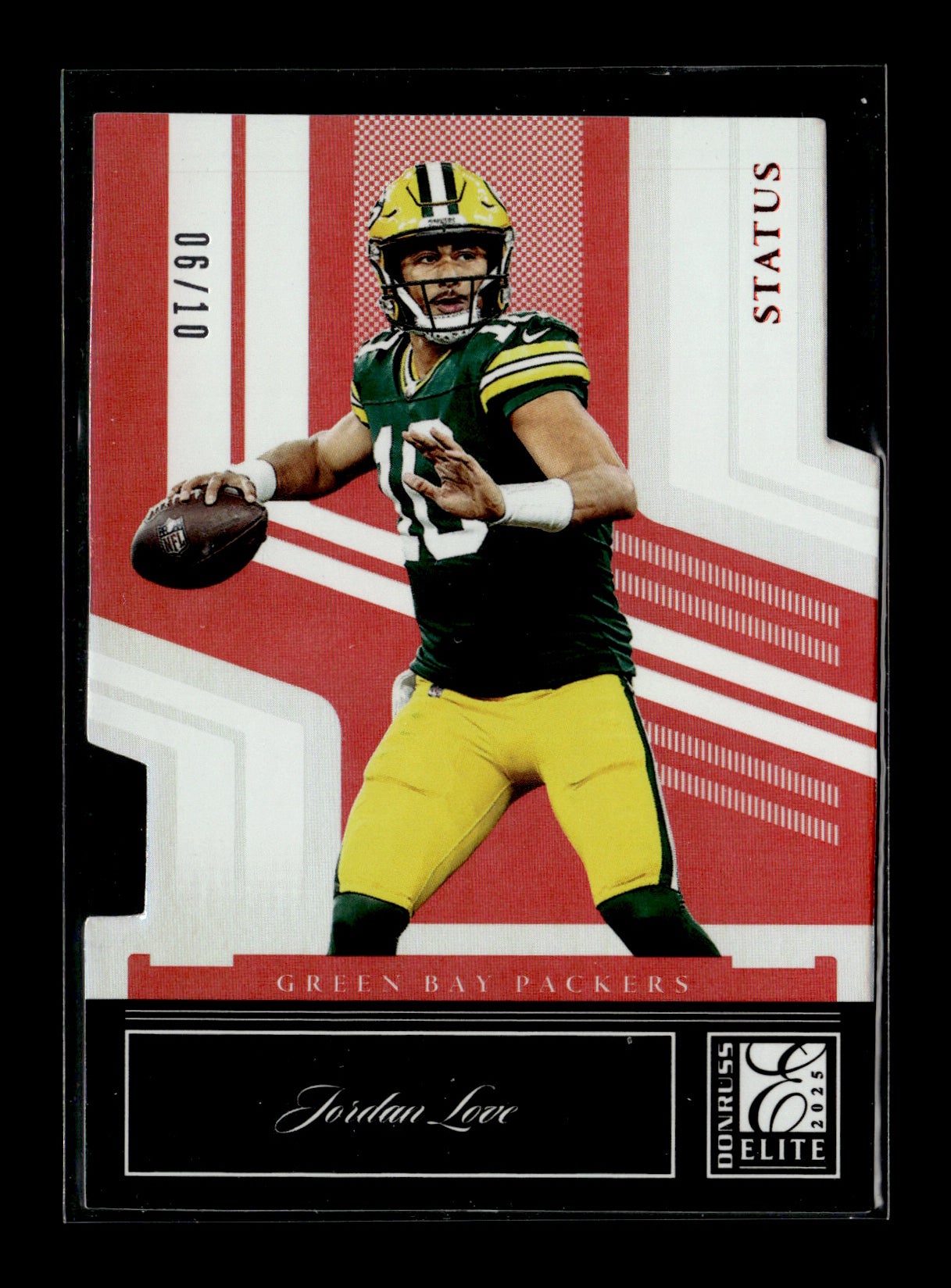 2025 Donruss Elite Jordan Love #19 2007 Elite Status Die Cuts #/10 Green Bay Packers