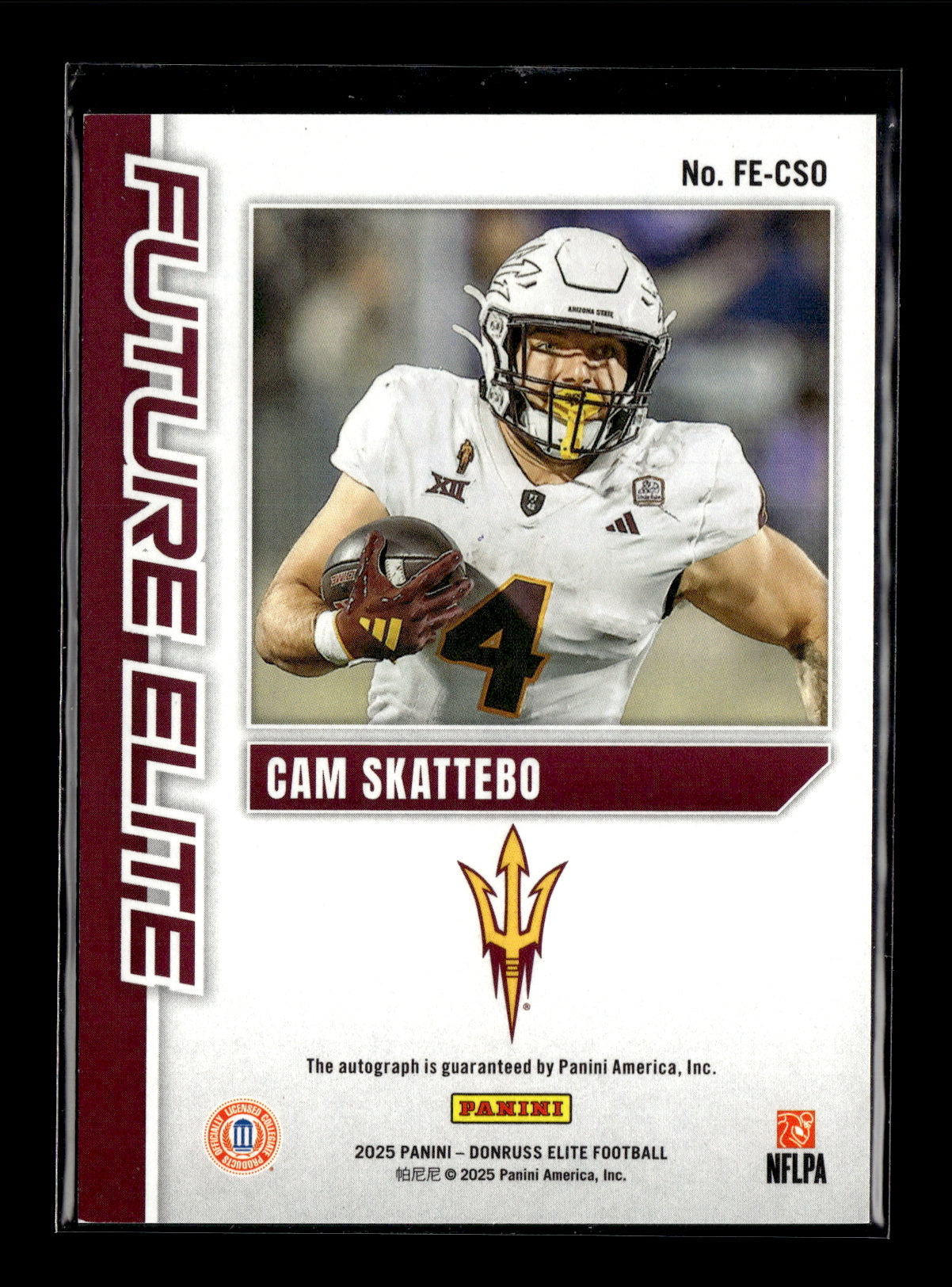 2025 Donruss Elite Cam Skattebo #FE-CSO Future Elite Purple #/99 Arizona State Sun Devils