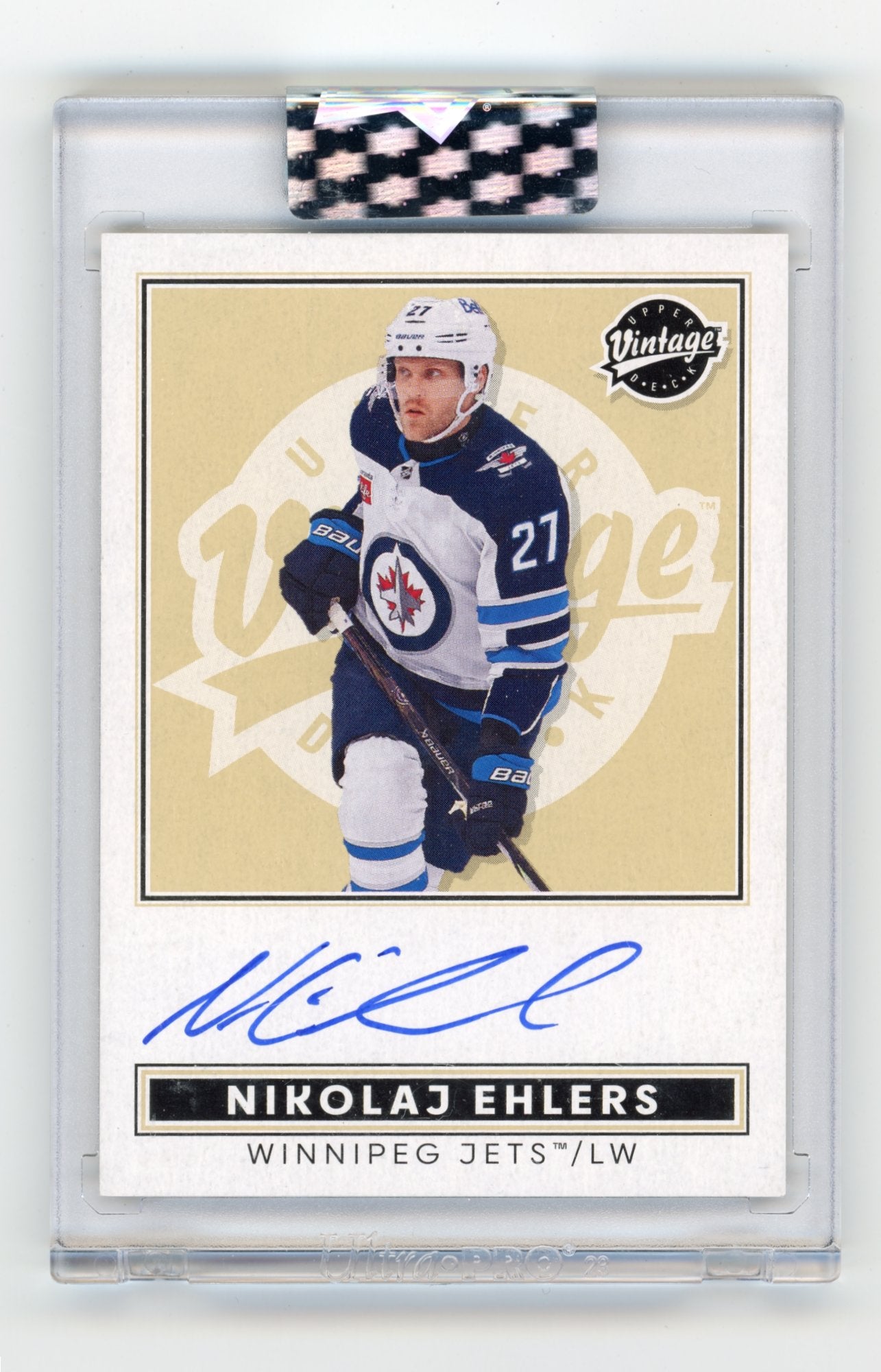 2024-25 Upper Deck Clear Cut Nikolaj Ehlers #VA-NE Vintage Autos Winnipeg Jets