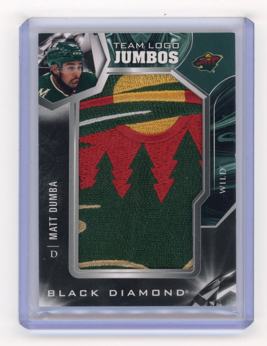 2022-23 Upper Deck Black Diamond Matt Dumba #TL-MD Team Logo Jumbo Patches Manufactured Relics Minnesota Wild