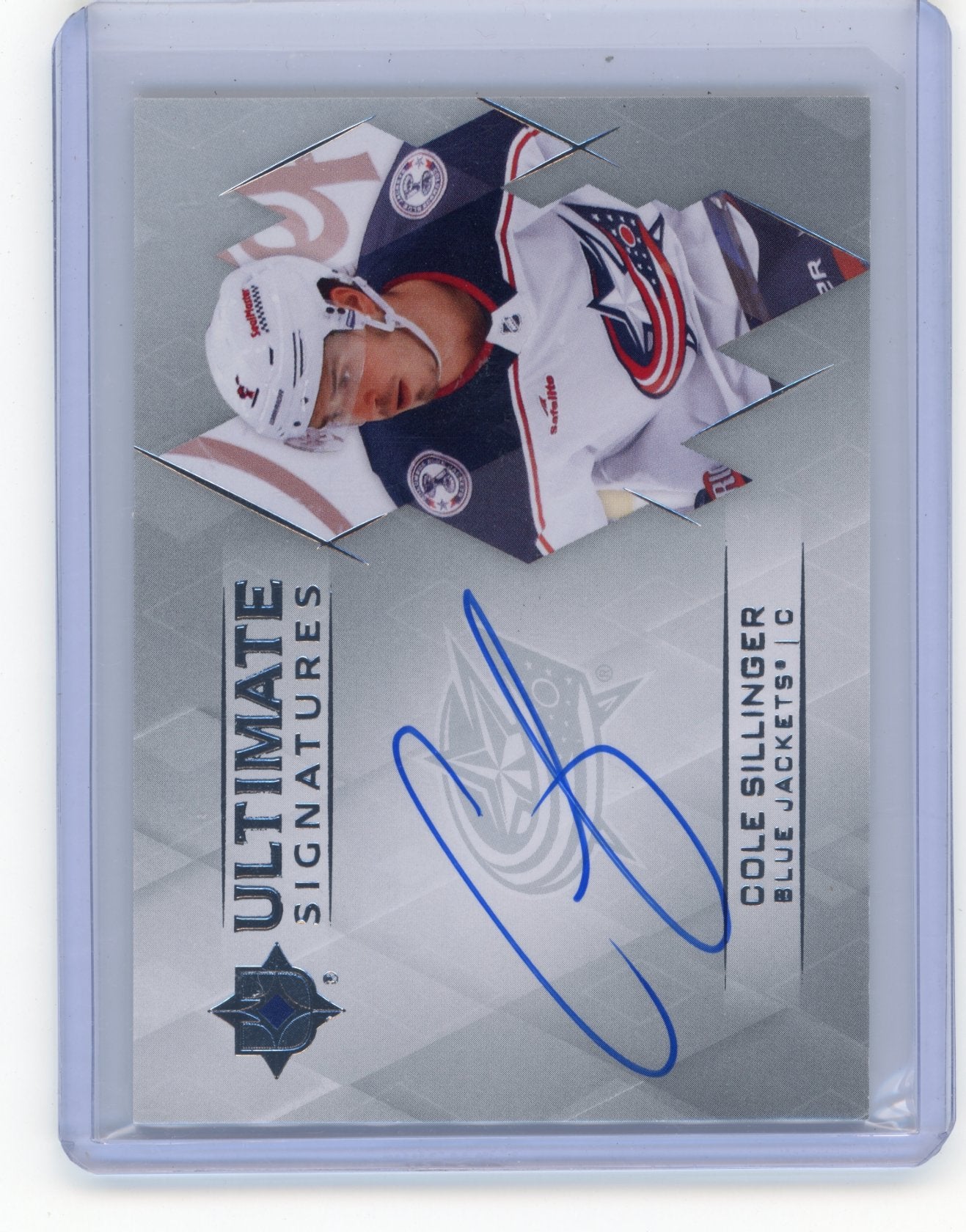 2023-24 Upper Deck Ultimate Collection Cole Sillinger #US-CS Ultimate Signatures Columbus Blue Jackets