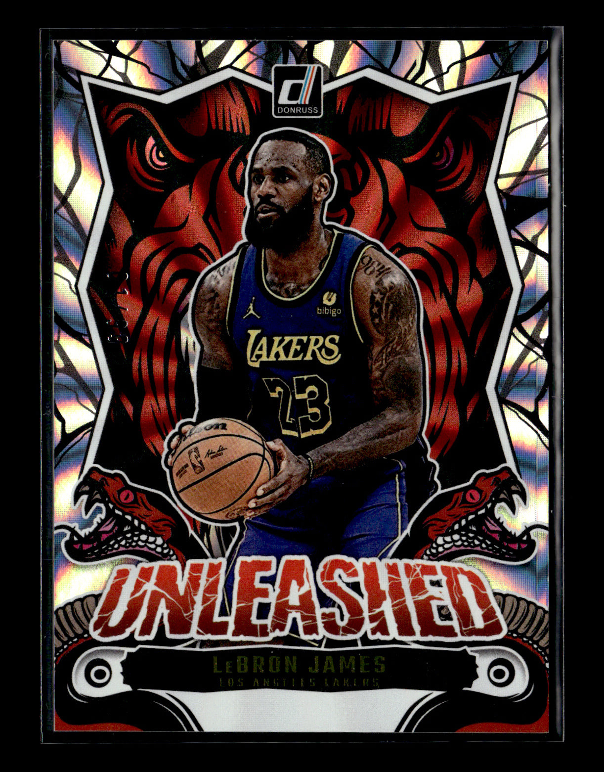 2024-25 Donruss LeBron James #14 Unleashed Diamond Red #/75 Los Angeles Lakers