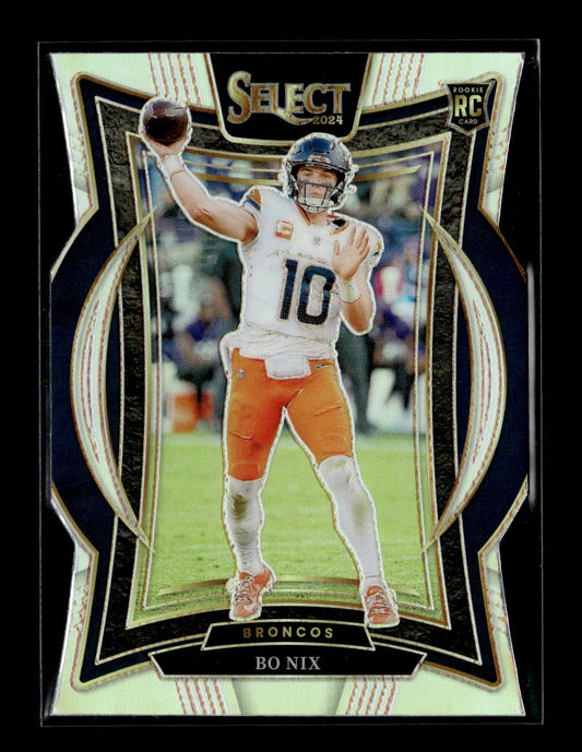 2024 Panini Select Bo Nix #30 Silver Prizm Denver Broncos