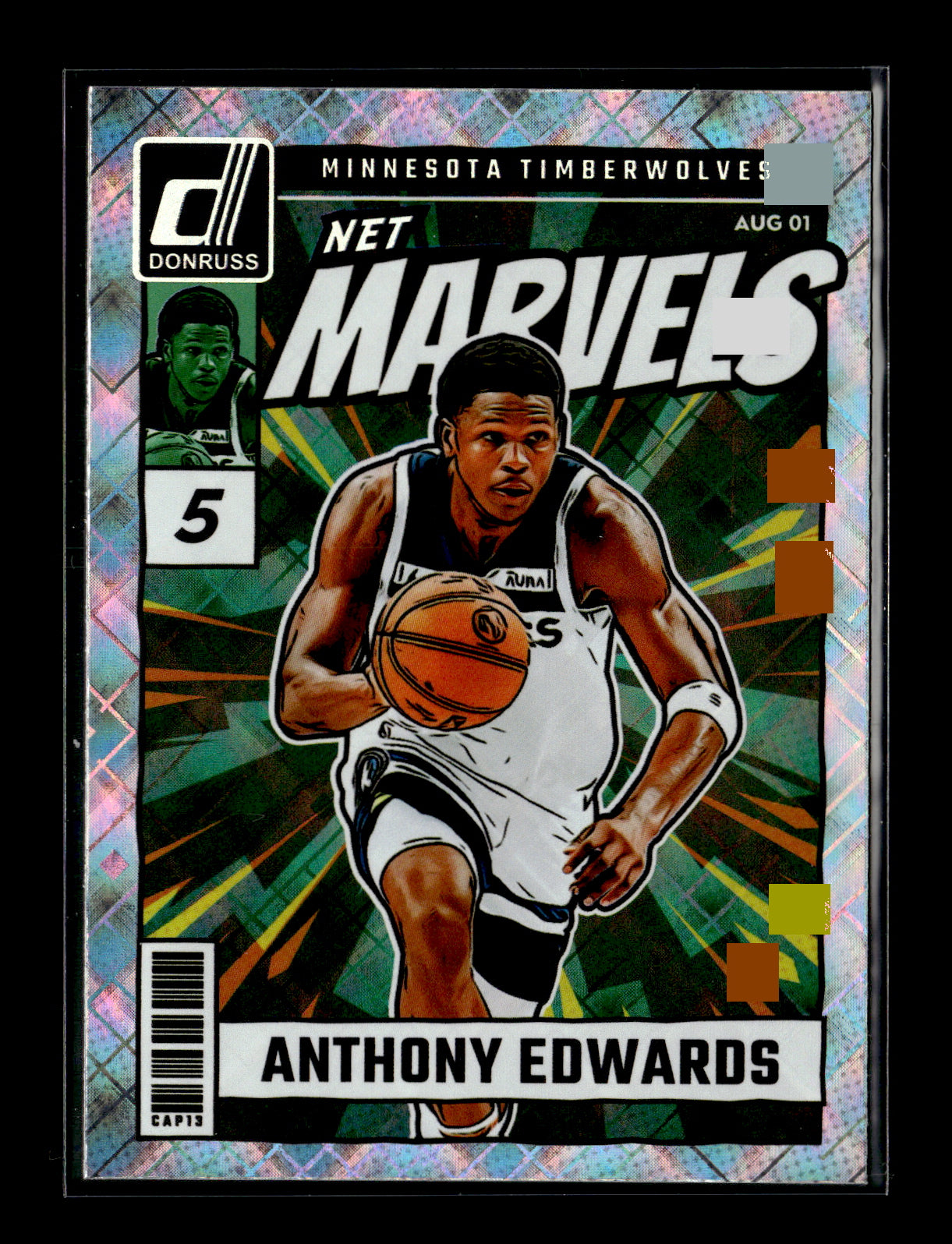 2024-25 Donruss Anthony Edwards #5 Net Marvels Diamond Minnesota Timberwolves