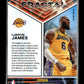 2023-24 Panini Prizm LeBron James #6 Fractal Prizms Fast Break Los Angeles Lakers