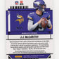 2024 Panini Contenders Optic J.J. McCarthy #RPA-JJM Rookie Patch Autographs #/75 Minnesota Vikings