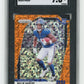 2024 Panini Prizm Malik Nabers #370 Orange Disco Prizm New York Giants