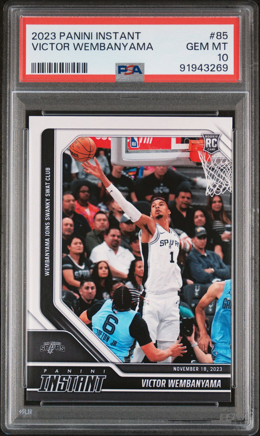 2023 Panini Instant Victor Wembanyama #85 PSA 10 San Antonio Spurs