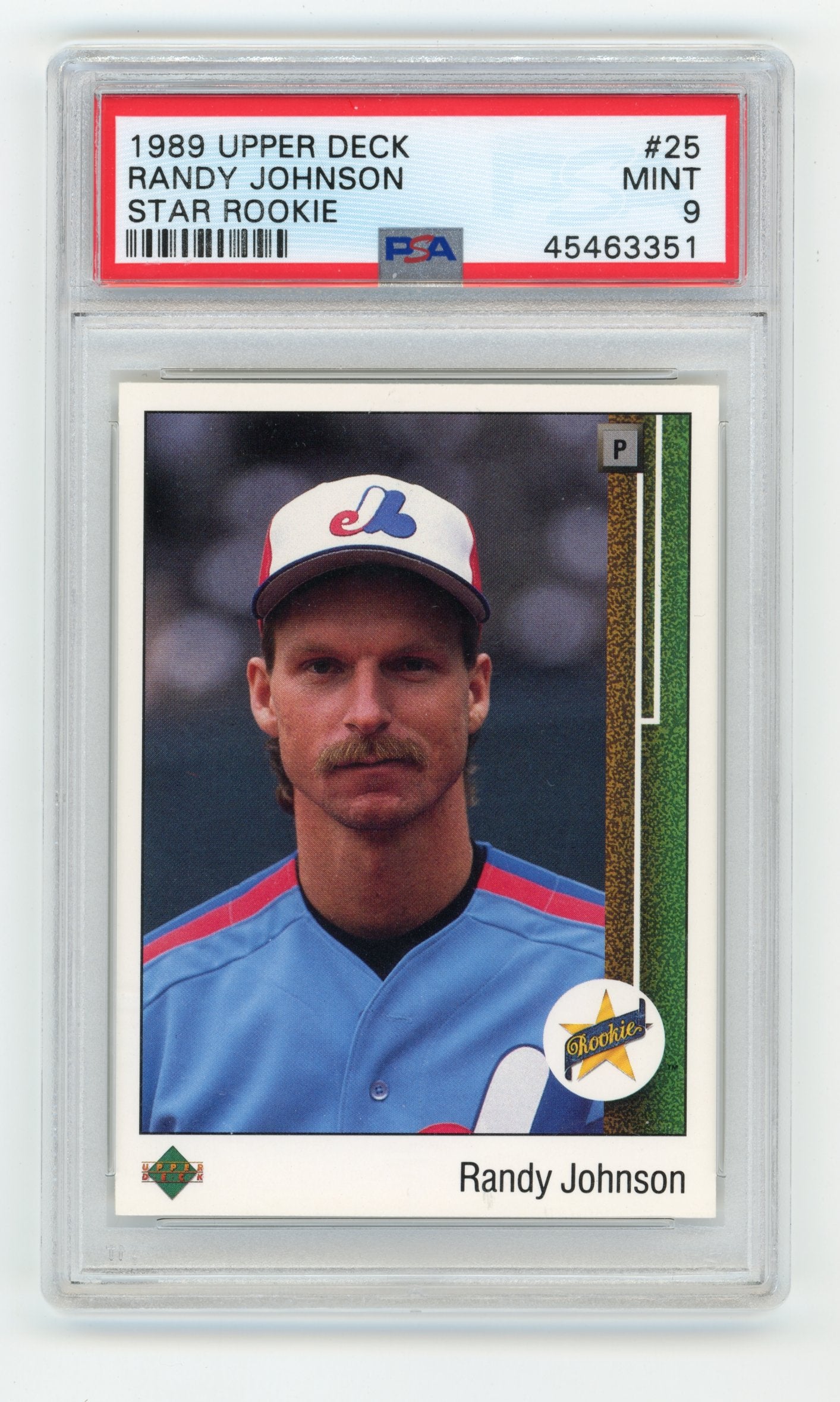 1989 Upper Deck Randy Johnson #25 Star Rookie PSA 9