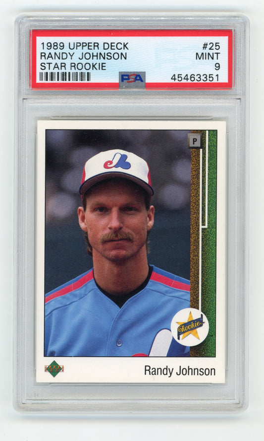 1989 Upper Deck Randy Johnson #25 Star Rookie PSA 9