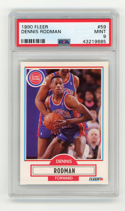 1990 Fleer Dennis Rodman #59 PSA 9