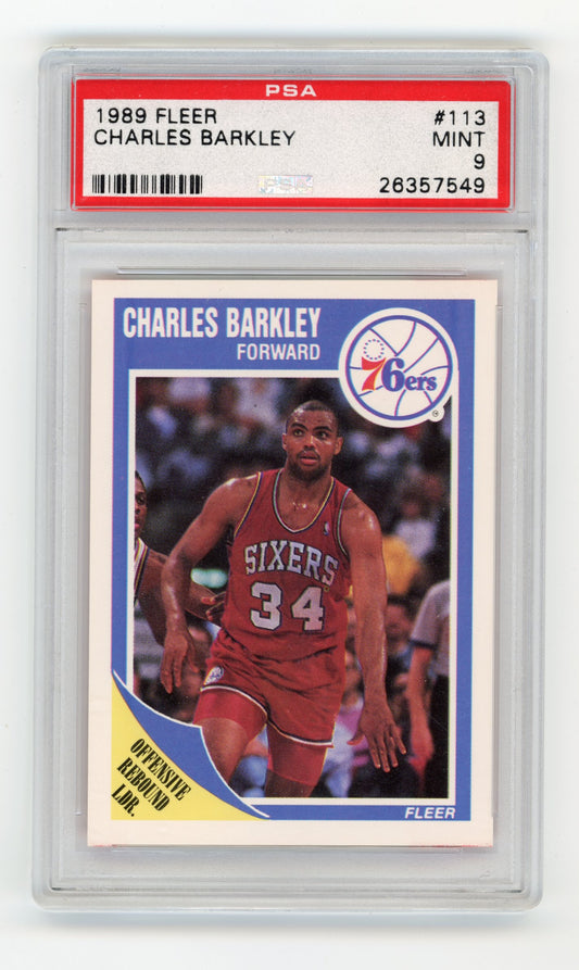 1989 Fleer Charles Barkley #113 PSA 9