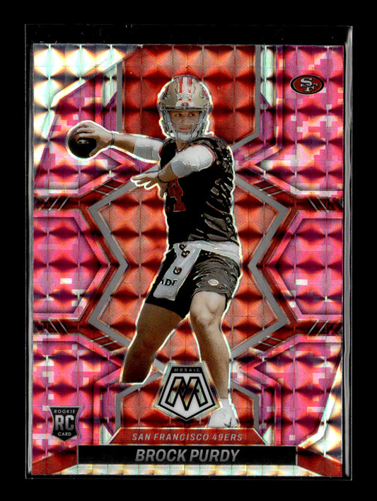 2022 Panini Mosaic Brock Purdy #367 Mosaic Camo Pink San Francisco 49ers