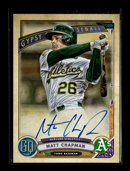 2019 Topps Gypsy Queen Matt Chapman #GQA-MC Gypsy Queen Autographs Oakland Athletics