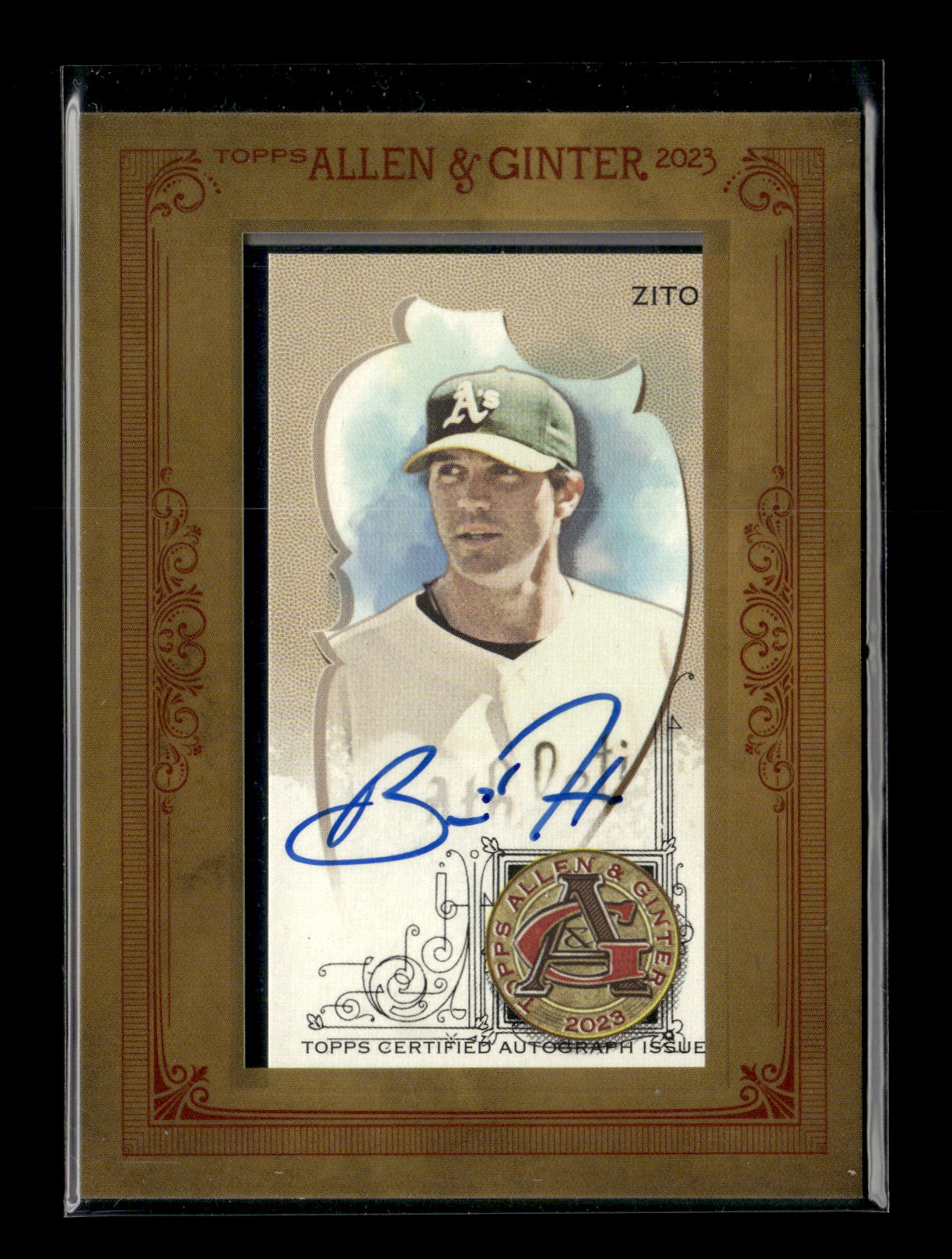 2020 Topps Allen & Ginter Barry Zito #MA-BZ Mini Framed Baseball Autographs Oakland Athletics
