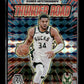 2024-25 Panini Mosaic Giannis Antetokounmpo #9 Thunder Road Mosaic Red Fluorescent #/75 Milwaukee Bucks