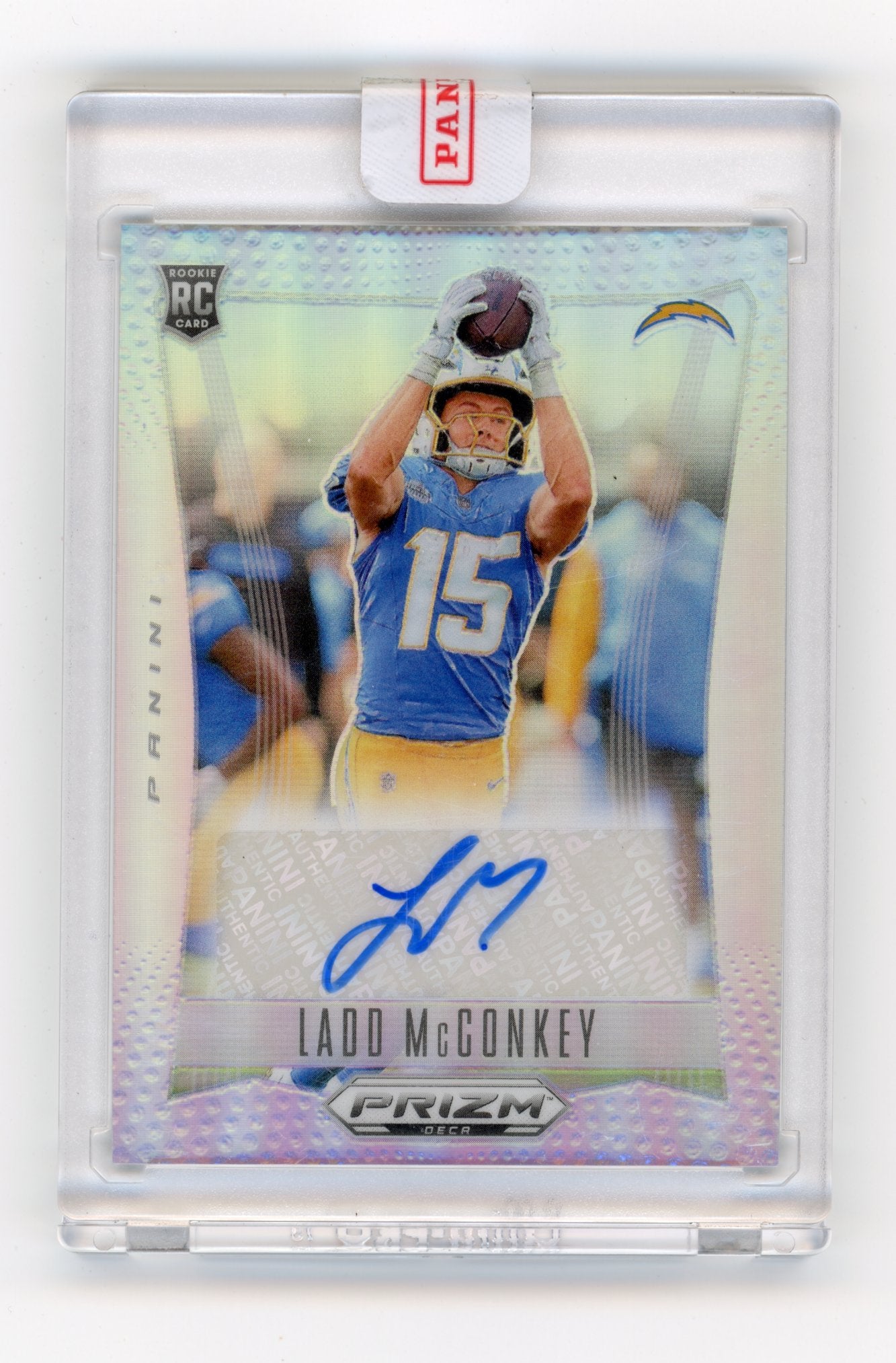 2024 Panini Prizm Deca Ladd McConkey #S-LMC Signatures Silver Prizms Los Angeles Chargers