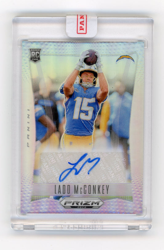 2024 Panini Prizm Deca Ladd McConkey #S-LMC Signatures Silver Prizms Los Angeles Chargers