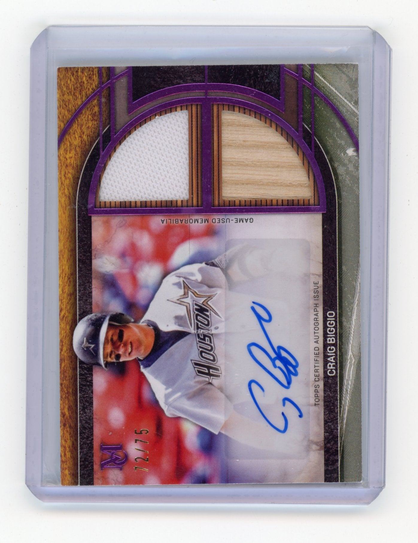 2025 Topps Museum Collection Craig Biggio #SPDRA-CB Single-Player Signature Swatches Dual Relic Autographs Houston Astros