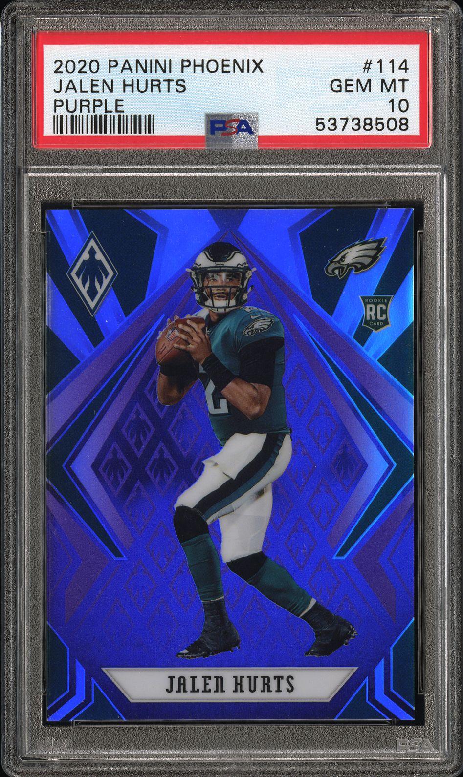 2020 Panini Phoenix Jalen Hurts #114 Purple PSA 10