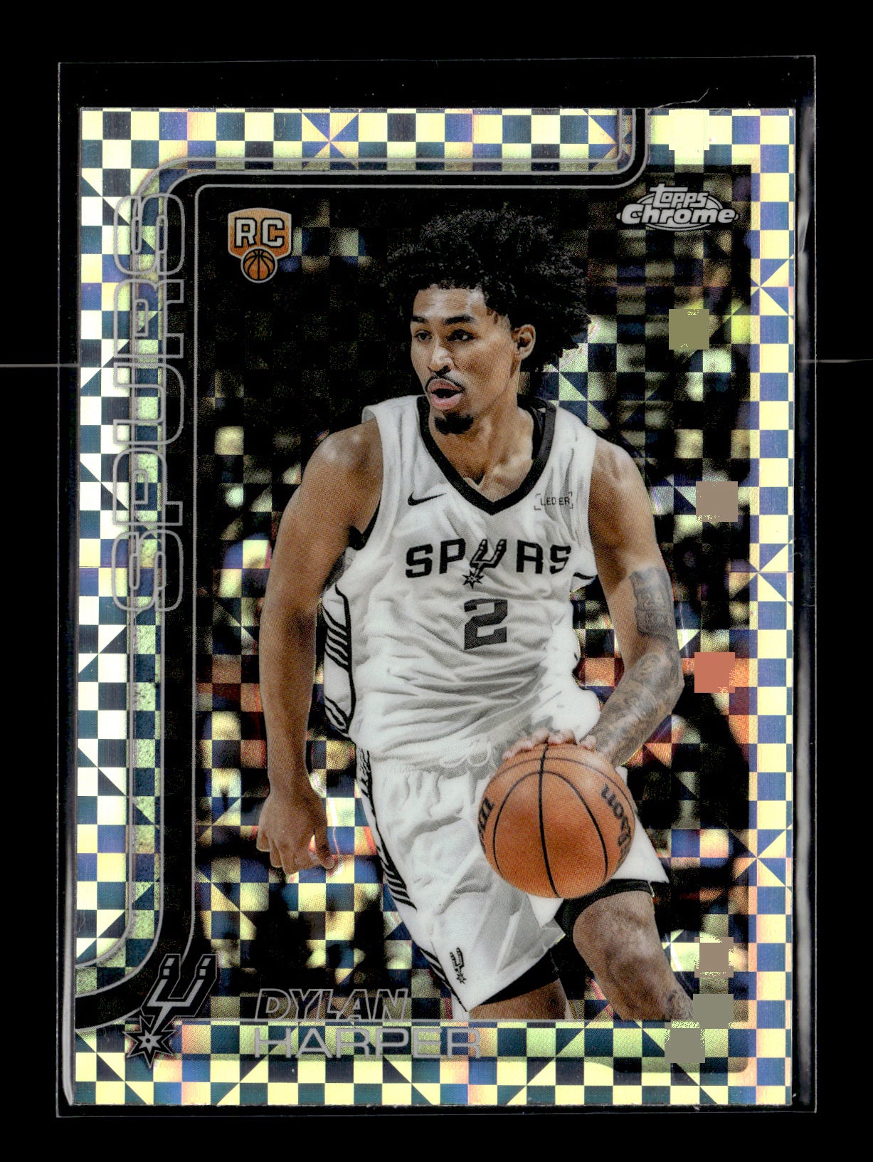 2025-26 Topps Chrome Dylan Harper #252 X-Fractor San Antonio Spurs