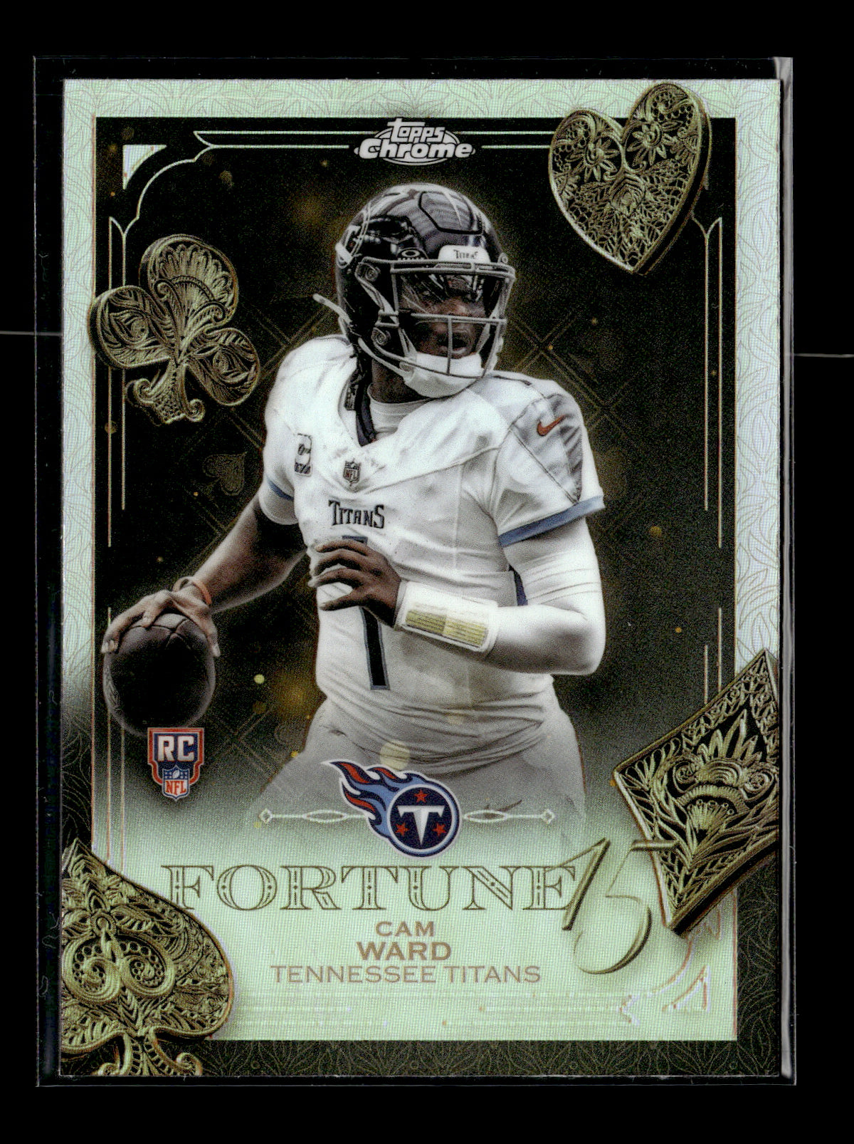 2025 Topps Chrome Cam Ward #F15-22 Fortune 15 Refractor Tennessee Titans