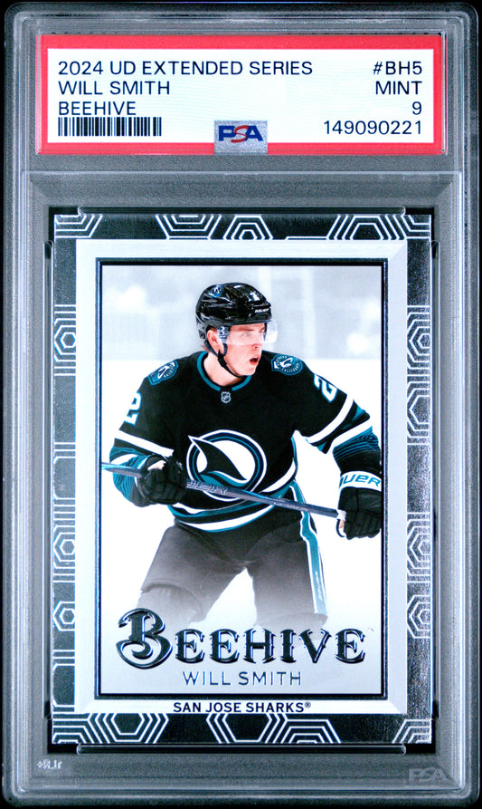2024 Upper Deck Extended Series Beehive Will Smith #BH5 PSA 9 San Jose Sharks