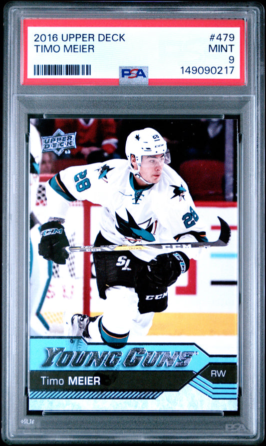 2016 Upper Deck Timo Meier #479 PSA 9 San Jose Sharks