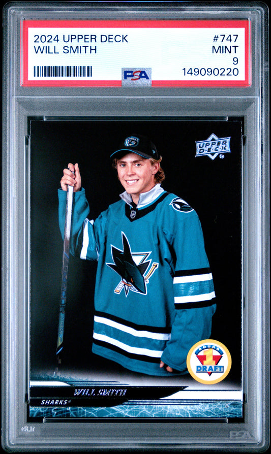 2024 Upper Deck Will Smith #747 PSA 9 San Jose Sharks