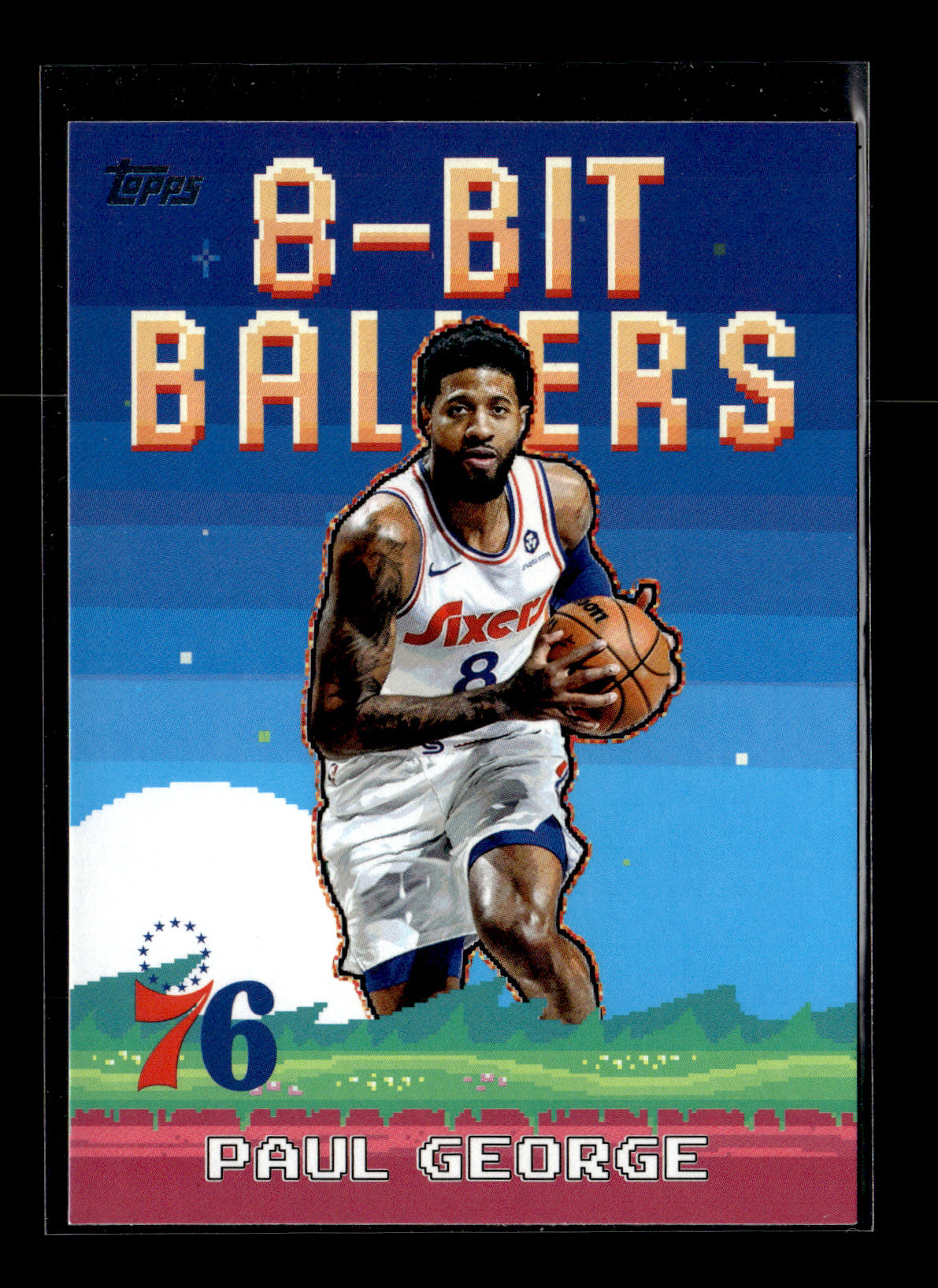 2025-26 Topps Paul George #8B-7 8-Bit Ballers Philadelphia 76ers