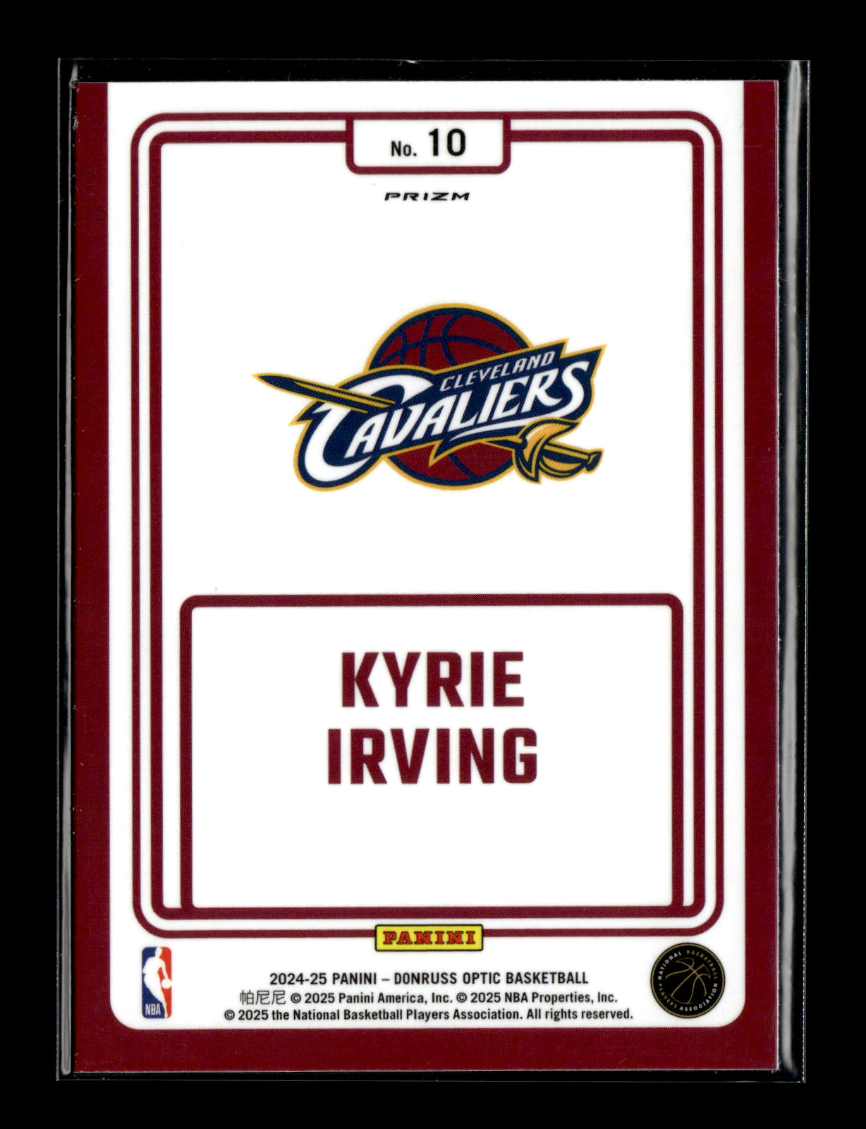 2024-25 Donruss Optic Kyrie Irving #10 Winner Stays Purple Cleveland Cavaliers