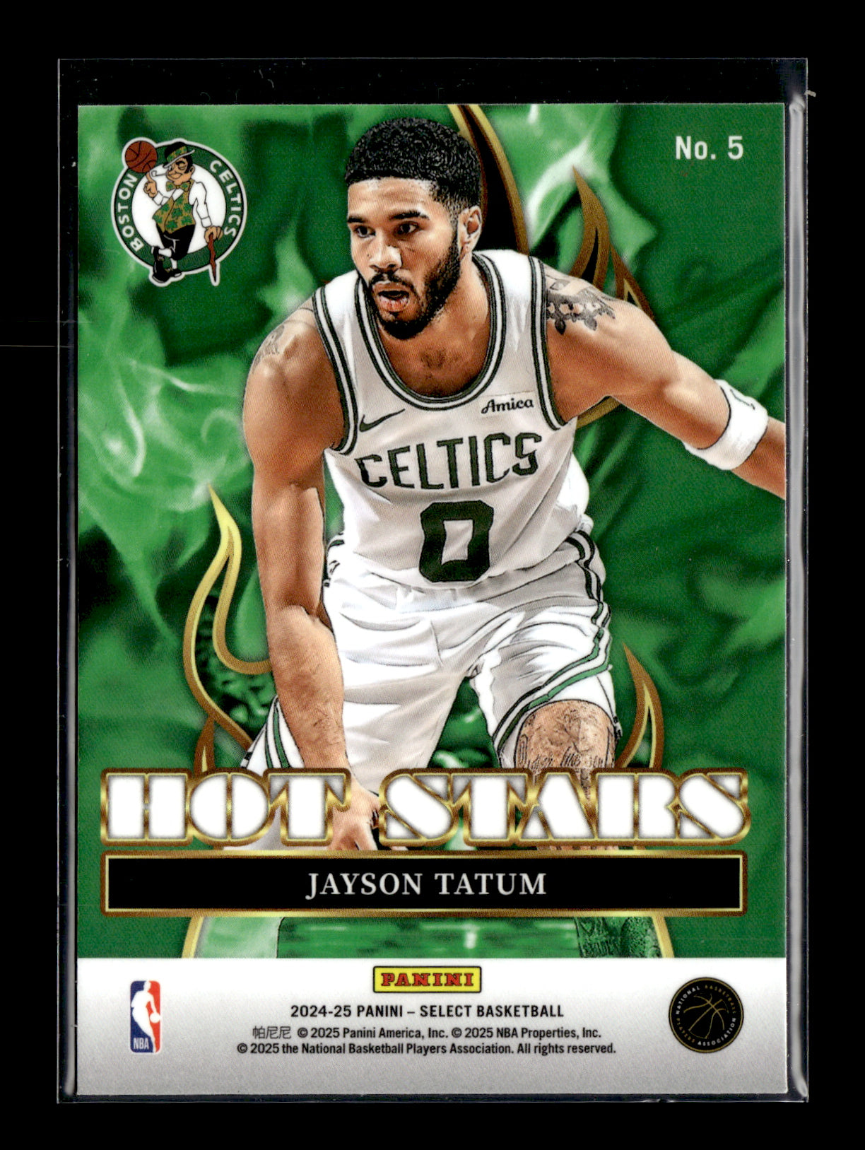 2024-25 Panini Select Jayson Tatum #5 Hot Stars Boston Celtics