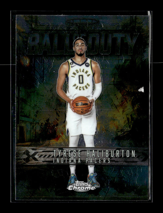 2025-26 Topps Chrome Tyrese Haliburton #BD-12 Ball of Duty Indiana Pacers
