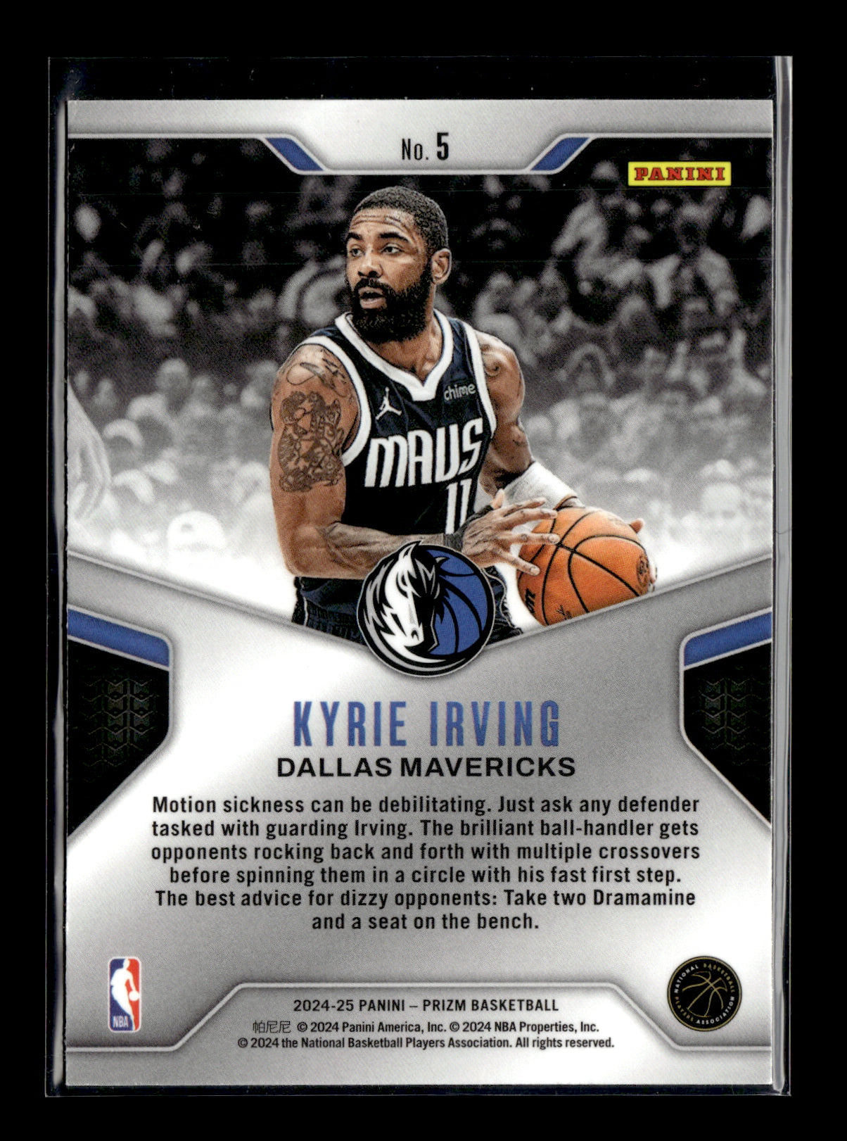 2024-25 Panini Prizm Kyrie Irving #5 Dominance Dallas Mavericks