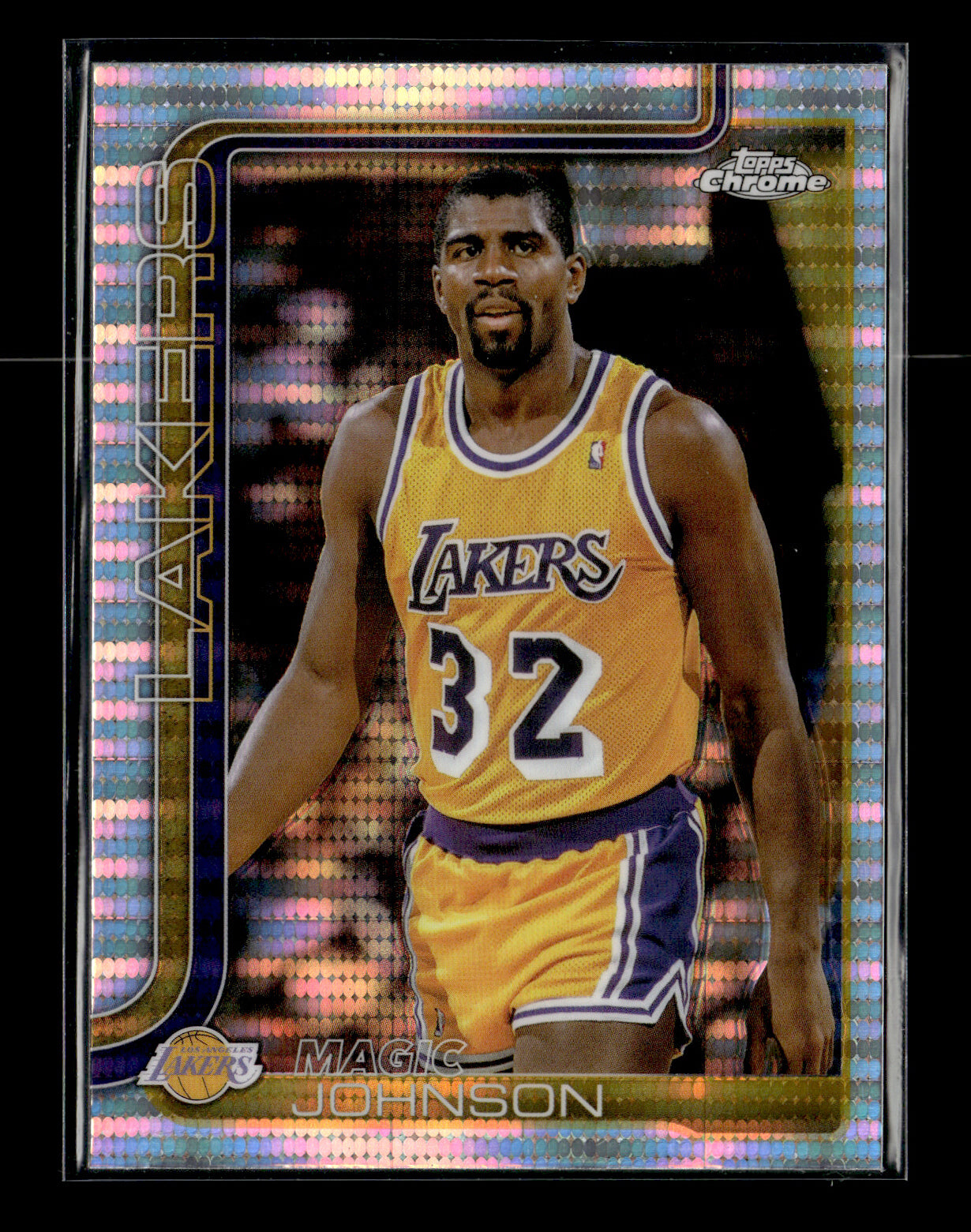2025-26 Topps Chrome Magic Johnson #244 Pulsar Refractor Los Angeles Lakers