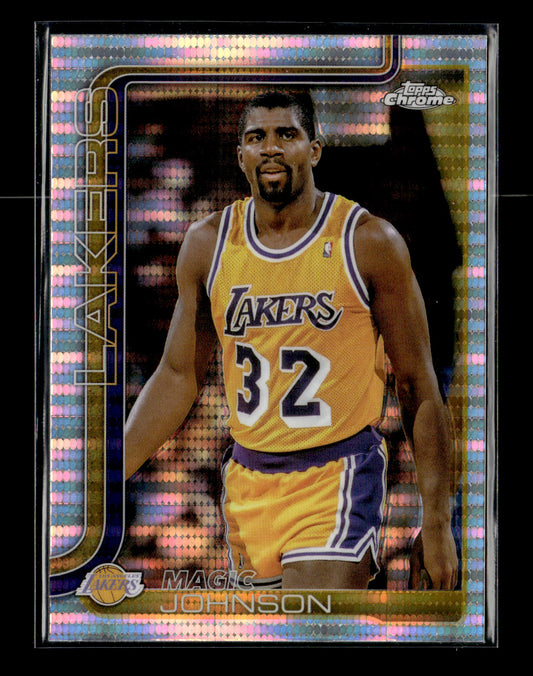 2025-26 Topps Chrome Magic Johnson #244 Pulsar Refractor Los Angeles Lakers