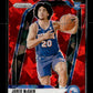 2024-25 Panini Prizm Jared McCain #222 Prizms Red Ice Philadelphia 76ers