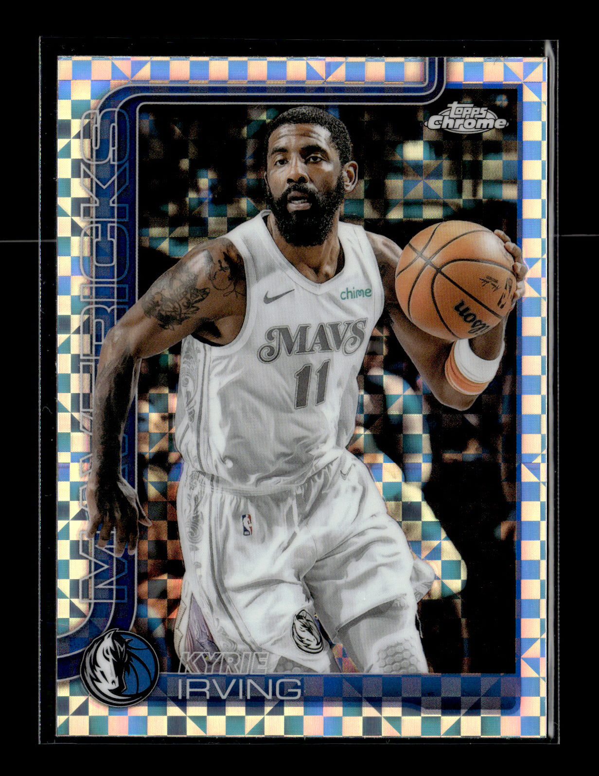 2025-26 Topps Chrome Kyrie Irving #40 X-Fractor Dallas Mavericks