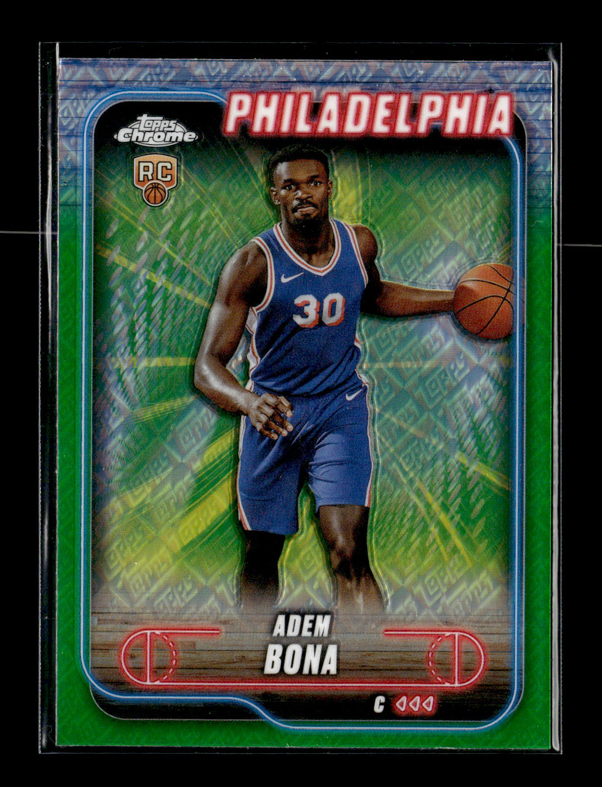 2024-25 Topps Chrome Adem Bona #183 Philadelphia 76ers