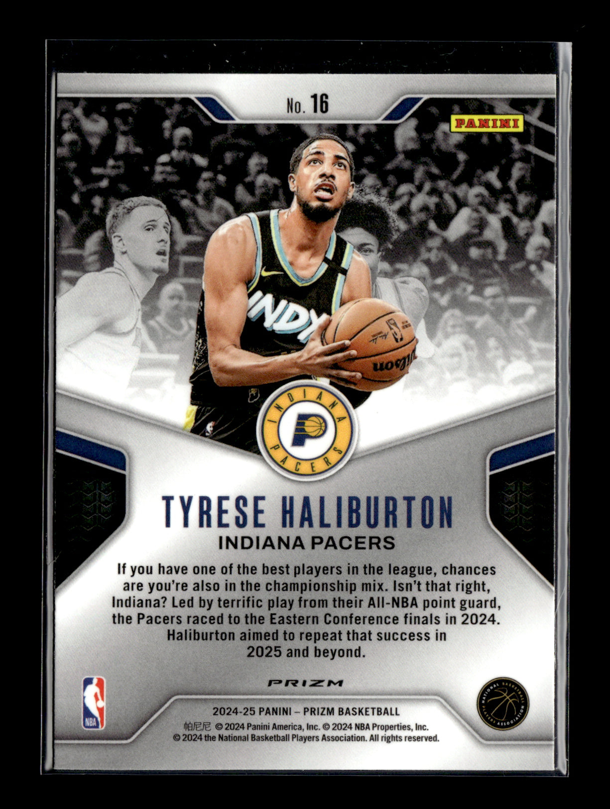2024-25 Panini Prizm Tyrese Haliburton #16 Dominance Prizms Green Indiana Pacers