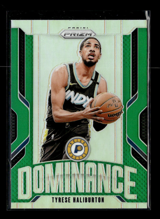 2024-25 Panini Prizm Tyrese Haliburton #16 Dominance Prizms Green Indiana Pacers