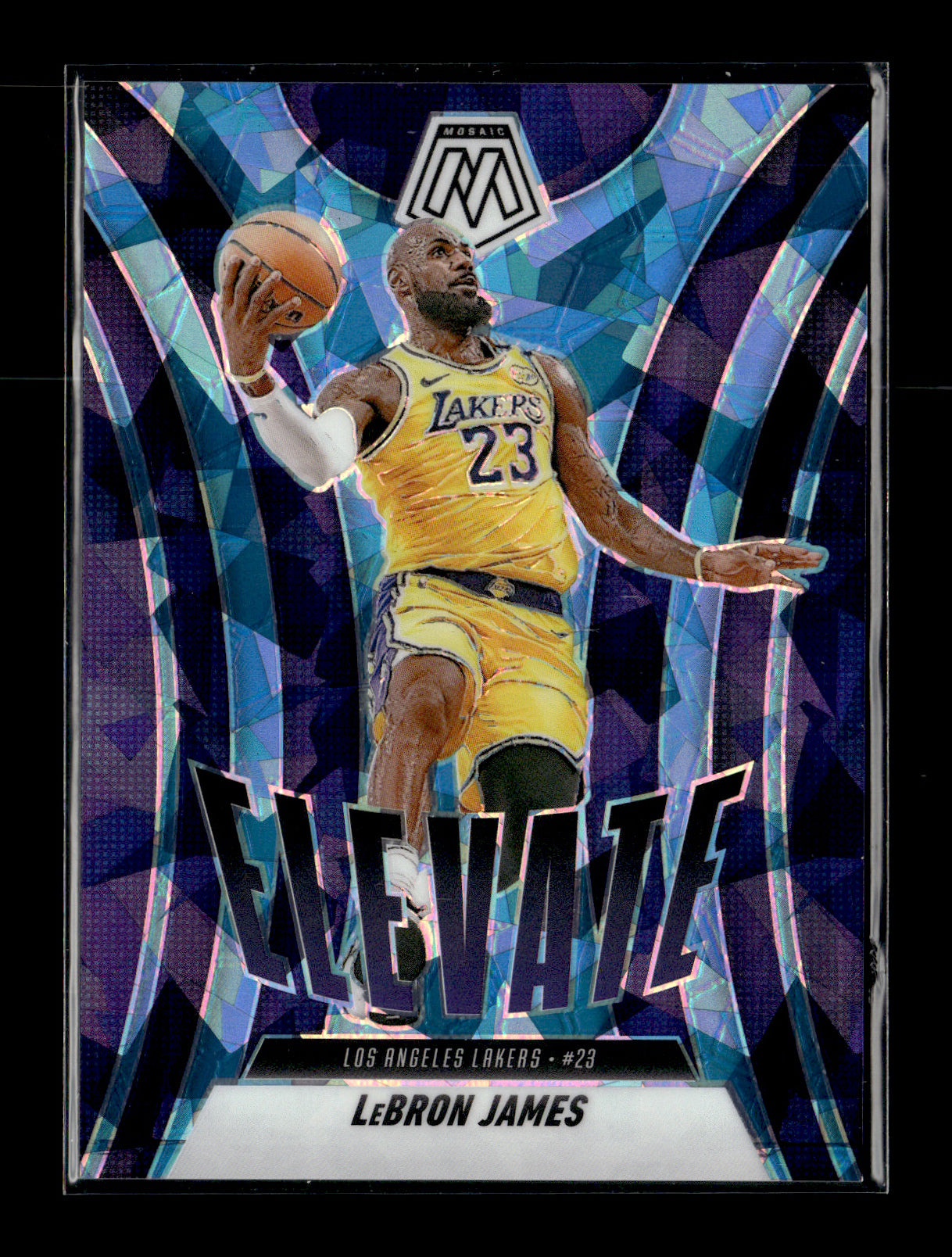 2024-25 Panini Mosaic LeBron James #13 Elevate Mosaic Ice #/125 Los Angeles Lakers