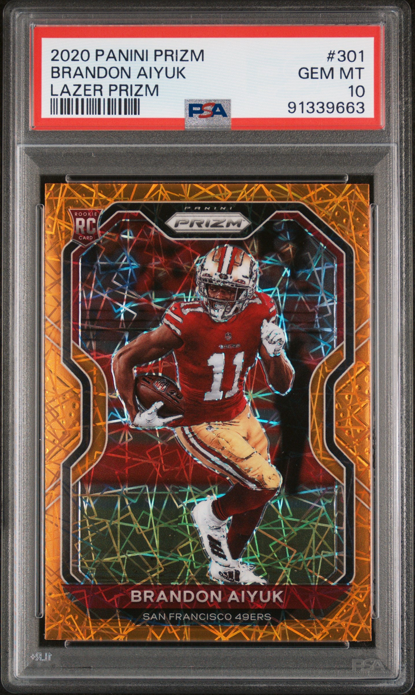2020 Panini Prizm #301 Brandon Aiyuk Lazer Prizm PSA 10