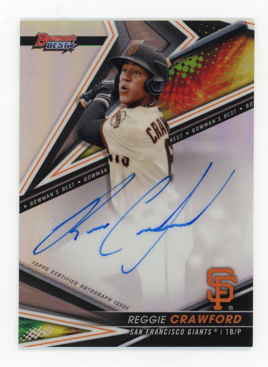 2022 Bowman's Best #B22-RC Reggie Crawford Best of 2022 Auto Refractor Giants